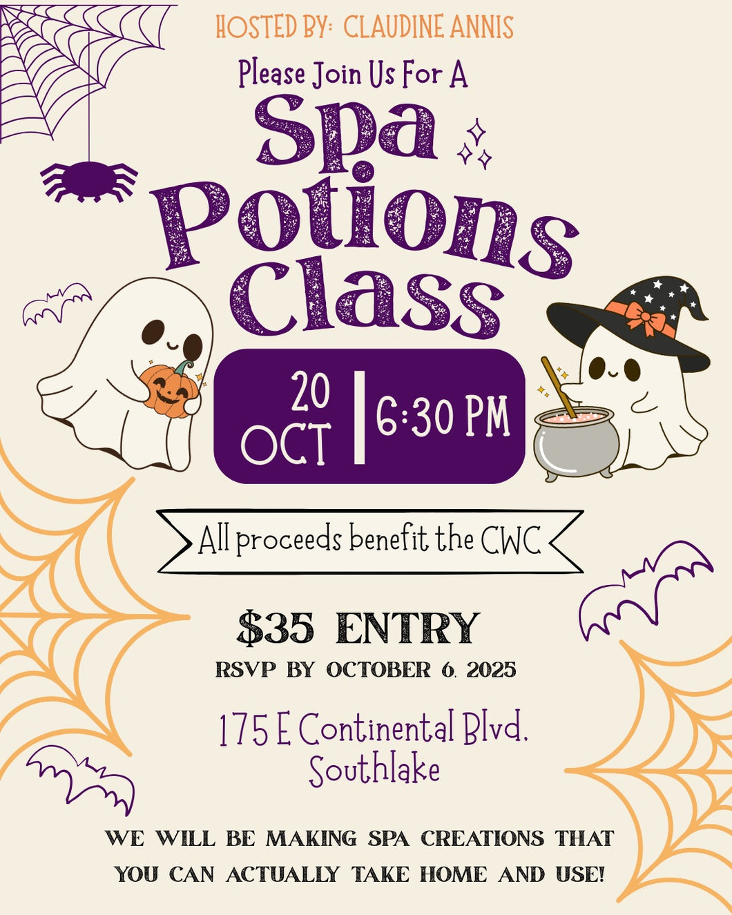Girlz Night Out October 20 - Spa Potions
